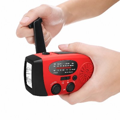 Soundlogic Noodradio Zonne-energie en Powerbank - Rood