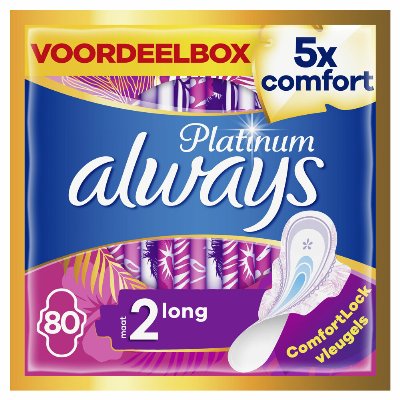 Always Maandverband Platinum Long 80 stuks